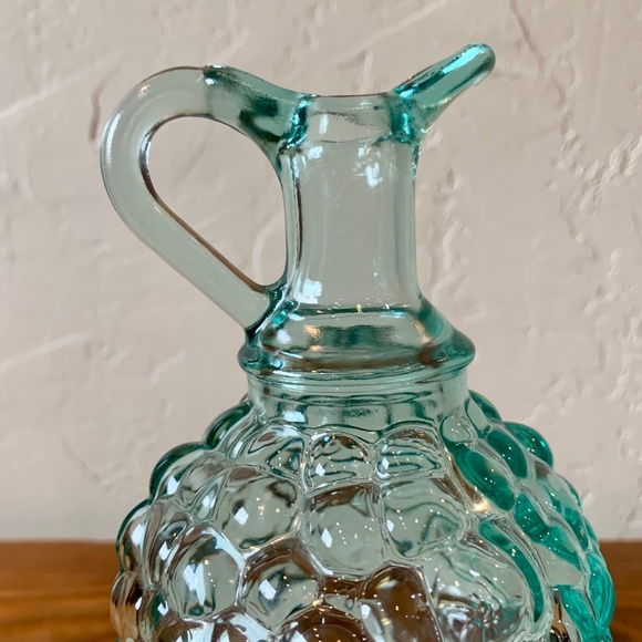 Vintage Vetreria Etrusca Seafoam Blue Hobnail Cruet | Made in Italy - Picture 5 of 16